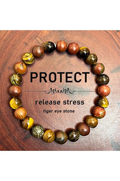 Choice سوار حماية متعدد الاستخدامات 20 سم، قطعة واحدة، حجر عين النمر وسوار بي...