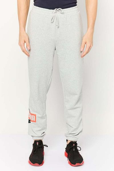 Puma Men Sportswear Fit Brand Logo Outdoor Sweatpants, Grey