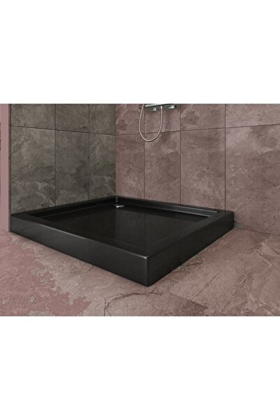 ERİKMANN 80x120 Duş Teknesi Siyah Akrelik Troblen Hediye