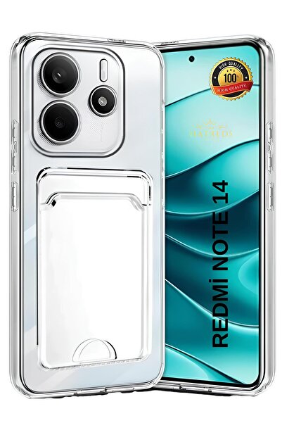 Hatreds Xiaomi Redmi Note 14 4G Uyumlu Kılıf Şeffaf Tasarımlı Kart Bölmeli Lü...