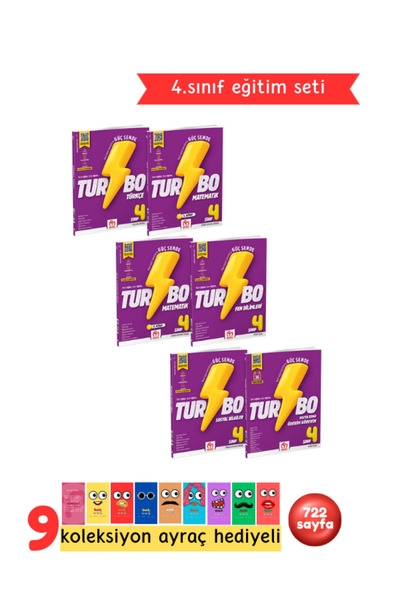 Pembe Pasaj Model Eğitim Yayınları Turbo 4. Sınıf 6 Kitap Seti