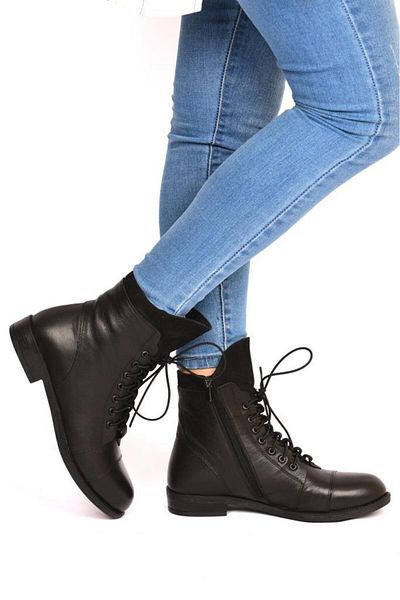 Scavia Μπότες Ortho Pedik Comfort από γνήσιο δέρμα