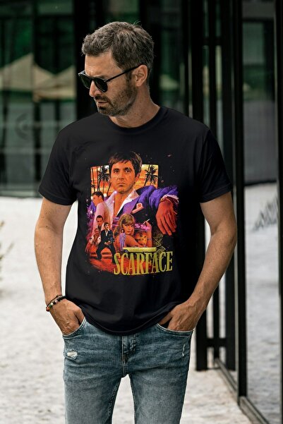 Texclusive Crna unisex majica sa Scarface motivom