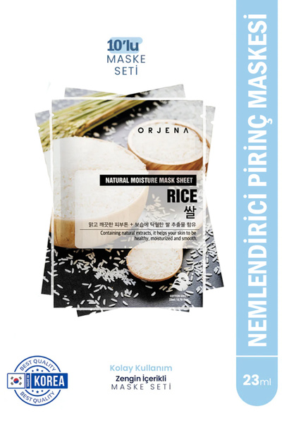 Skin79 Orjena Natural Moisture Sheet Mask Rice - Tüm Ciltlere Uygun Cilt Bakı...