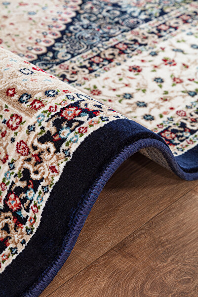 Efor Halı Amasra Koyu Mavi Halı Yumuşak Oturma Odası Salon Çocuk Odası Mutfak Halısı P1075