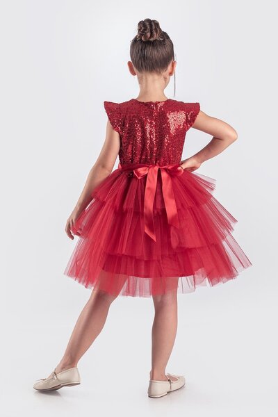 Minik Dolap Pul Payet Kız Çocuk Tütü Elbise