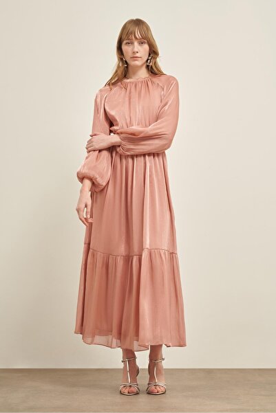 FTZ WOMEN Kadın Ornagze Elbise Gül 31018