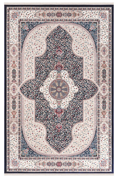 Efor Halı Amasra Koyu Mavi Halı Yumuşak Oturma Odası Salon Çocuk Odası Mutfak Halısı P1075