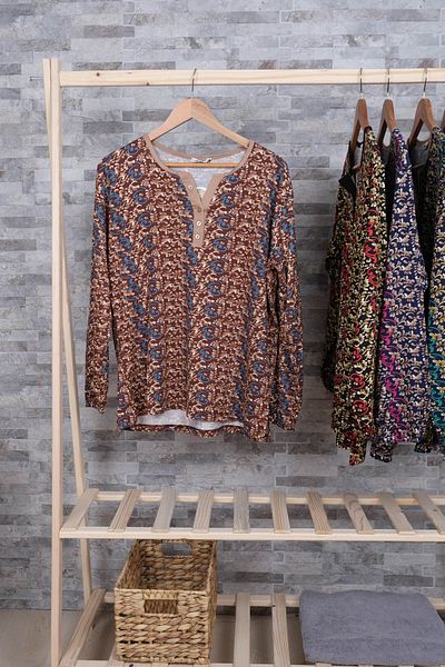 MUSTÜN Patterned Plus Size Blouse