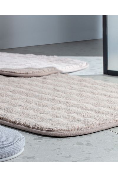 Madame Coco Reflet Bubble 2-Piece Bath Mat - Stone