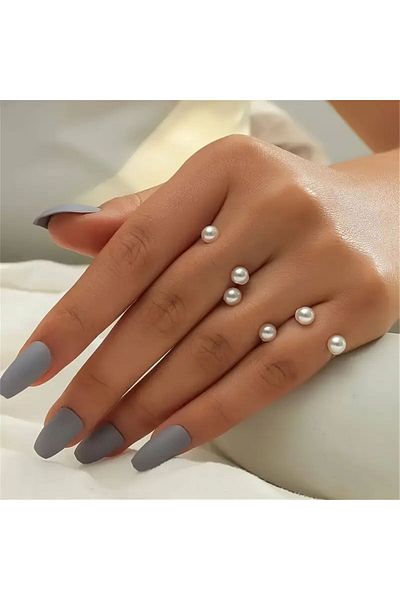 Minnoş Dükkan Pearl Ring Set