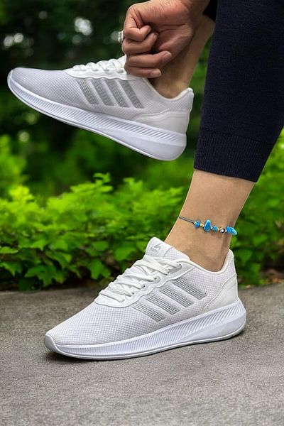 Weynes Unisex Λευκά Άνετα Αθλητικά Παπούτσια με Τέσσερις Ρίγες Καθημερινά Διχτυωτά WSB4004