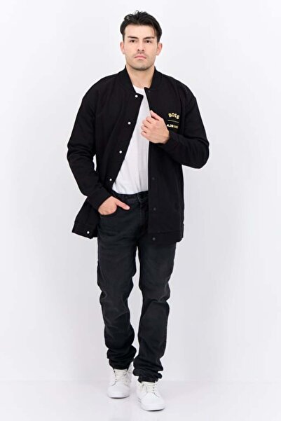 BOSS x AJBXNG Men Brand Logo Bomber Jacket, Black
