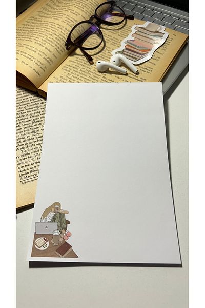 Handeto Kraft A5 Coffee & Business Notepad - Check Pluck Notebook, Glue Memo Pad, No Line Notebook