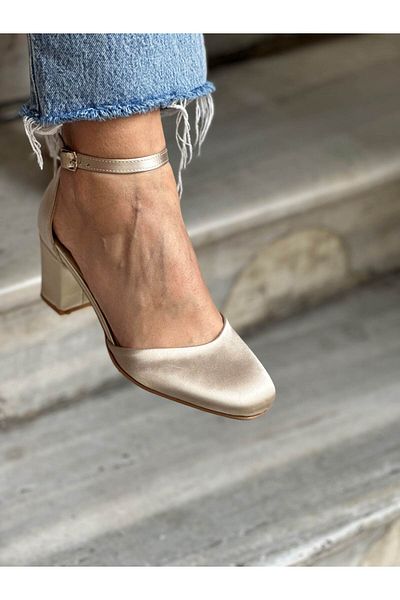 Atelierby DS Skin Satin Bracelet Mary Jane Women's High Heels