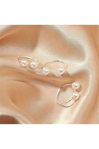 Minnoş Dükkan Pearl Ring Set