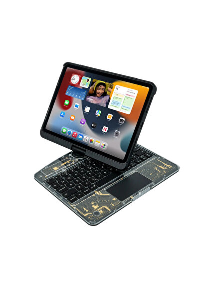 Fogy Ipad Air 4/5/6.nesil 2022/2024 Uyumlu Klavyeli Kılıf 360 Dönebilen Rgb Tuşlu Touchpad