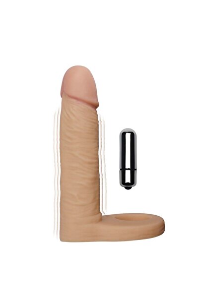 15 cm Realistik Titreşimli Dildo & Penis Halkası