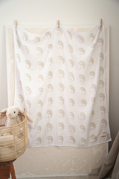 libaBABY 100% Camlak 2 Layer Muslin Balance Baby Blanket & Cover 110X115 cm