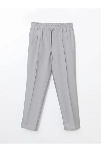 LC Waikiki Lcw Modest Gray Women's Elastic Waist Pants