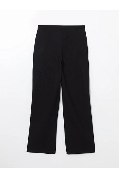 LC Waikiki Lcw Vision Black Linen Blend Women's Pleated Pants