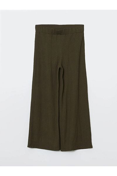 LC Waikiki Lcw Grace Khaki Women's Culottes with Elastic Waist