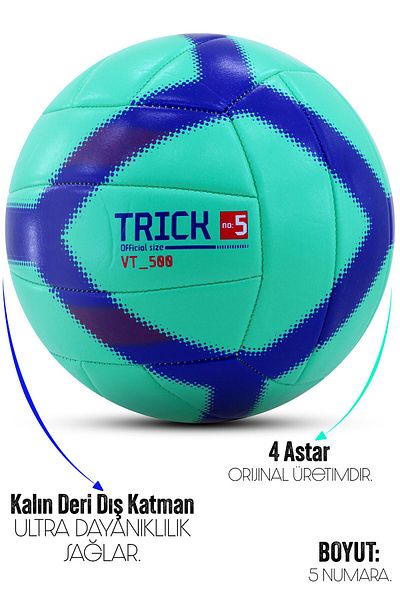 ALASTOR Volleyball Ball Pumped Vt-500 Trick Soft Texture Semi-Pro Indoor-Outdoor Soft Touch No:5 270 g