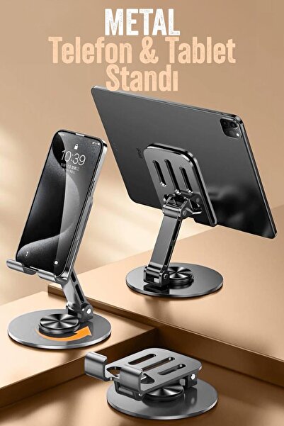 ALASTOR Υψηλής ποιότητας μεταλλική αναδιπλούμενη 360 περιστρεφόμενη ρυθμιζόμενη βάση τηλεφώνου Επιτραπέζια βάση tablet τηλεφώνου S013