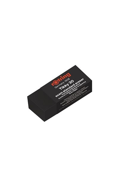 Rotring |   Rotring Tikky 30 Exam Eraser, Black Non-Marking, Dustless Erasing