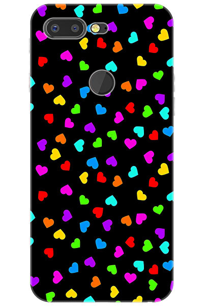 General Mobile GM 9 PRO Uyumlu Kılıf Desen Baskılı Silikon Renkli Minik Kalpl...