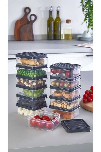 EUROLUXE 6 Pieces Refrigerator Organizer and Storage Container - Refrigerator Organizer 6X250Ml