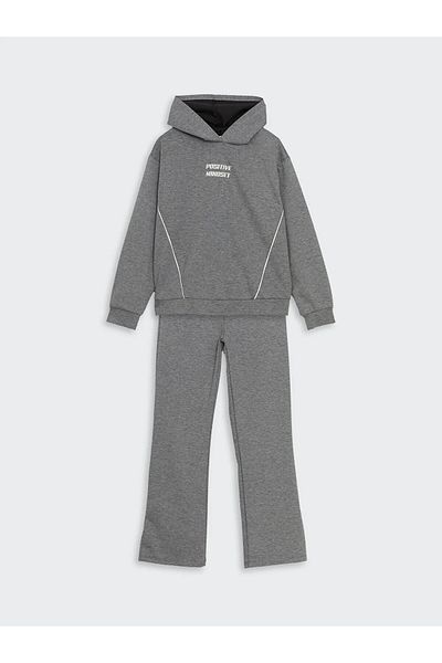 LC Waikiki Hooded Girl's Standard Fit Tracksuit Set