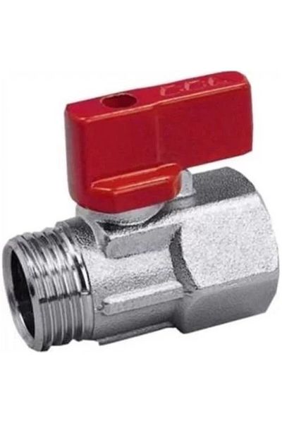 doremodam Mini Ball Valve Male Female Red 1/4 (Lisinya)