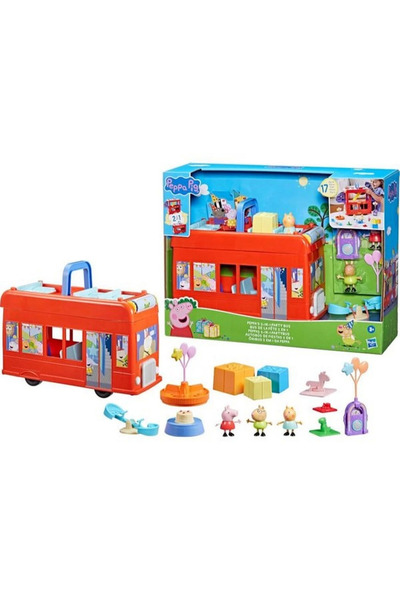 TOYFEST Peppa Pig 2 in 1 Party Bus