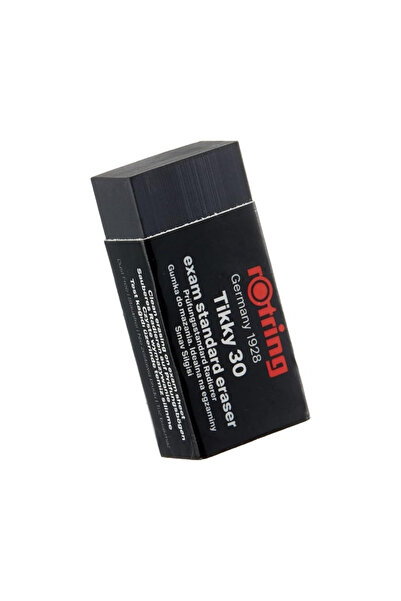 Rotring | Rotring Tikky 30 Exam Eraser, Black Non-Marking, Dustless Erasing