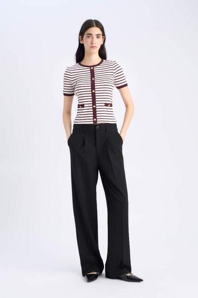 DeFacto Slim Fit Slim Fit Crew Neck Ριγέ Καμιζόλα Κοντομάνικο T-Shirt C2566AX25SP