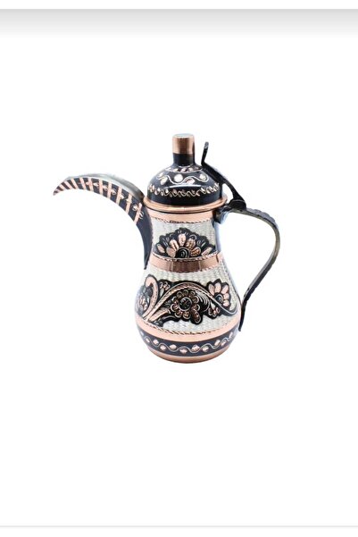 Adya Market Erzincan El Işleme Bakır Delle Mırra Cezvesi Siyah/beyaz