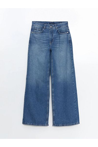 LC Waikiki Lcw Jeans Indigo Wideleg Women's Jean Pants