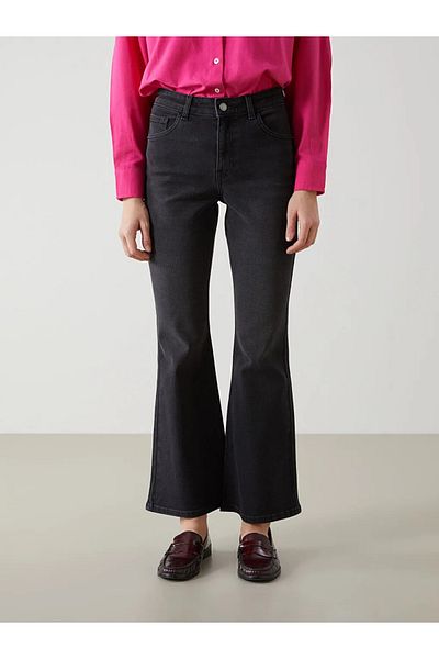 LC Waikiki LCW Jeans Grey Mars Flare Pantaloni de damă