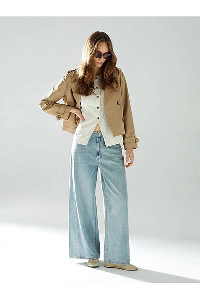 LC Waikiki Xside Blue Wideleg Women's Jean Pants