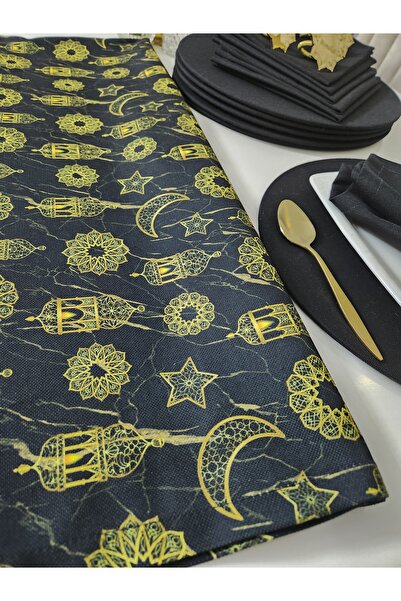 Runner Supla Home 1 adet Ramazan özel kandil ve hilal desenli runner(130 x45)...