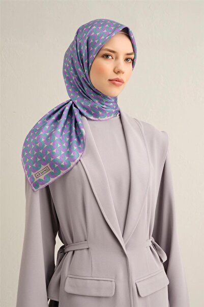 Armine Klasik Desenli Saf İpek Sura Eşarp 9321D 32