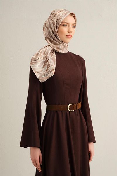 Armine Eșarfă din twill de mătase pură cu model 9335- 88