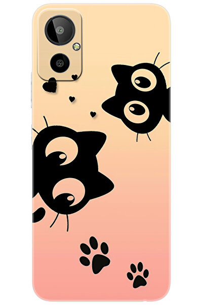 General Mobile GM 23 SE (G314) Uyumlu Kılıf Desen Baskılı Silikon Kedi STK:62...