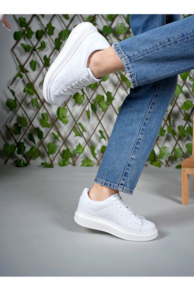 Elit 577 White Comfortable Lightweight Orthopedic Daily Women's Sports Shoes