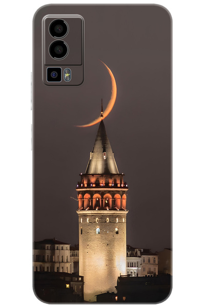 General Mobile GM 23 (G316) Uyumlu Kılıf Desen Baskılı Silikon Galata Kulesi ...
