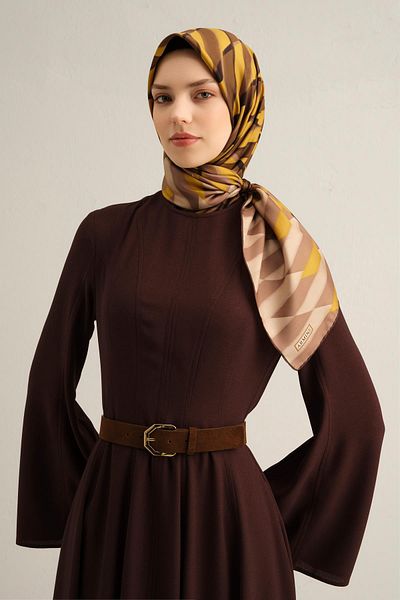 Armine Φουλάρι με σχέδιο από καθαρό μεταξωτό Twill, Μοντέλο Αριθμός 9325