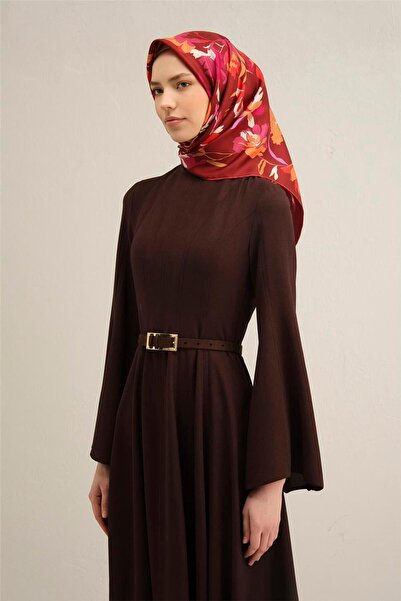 Armine Çiçek Desenli Saf İpek Sura Eşarp 9342D 53