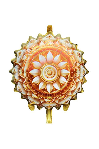 Öztürkpartievi 18 بالون فويل أصفر دائري بزخارف رمضان 49,5*51,5