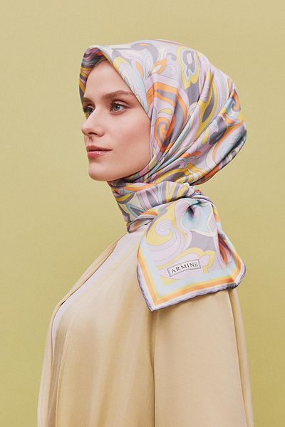 Armine Eșarfă Sura din mătase pură cu model Model: 9323- 81